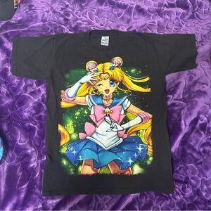 AOP Sailor Moon Vintage Mexican boot T Shirt men’s Large
